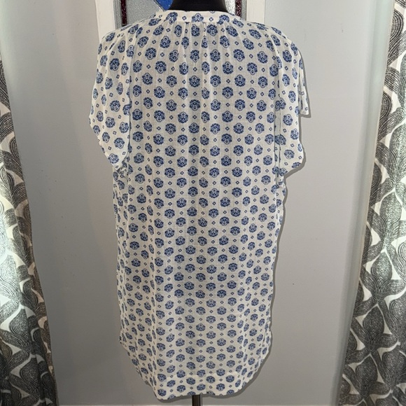 Madewell 100% Cotton Block Print Bathing Suit Cover Up SZ Large - Picture 5 of 8